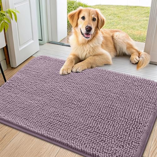 Dog Door Mat for Muddy Paws 36x24 (Deep Plum / 36"X24")