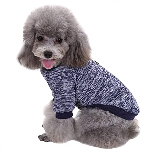 Dog Sweaters for Small Dogs (Navy blue / Medium)