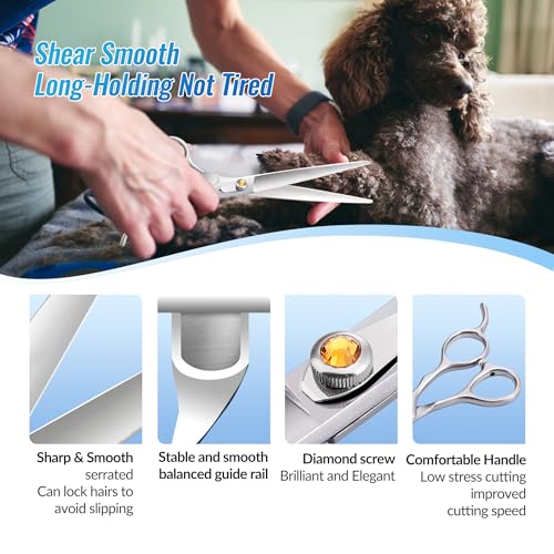 Fenice Professional Dog Grooming Scissors (Straight / 7.0 inch)