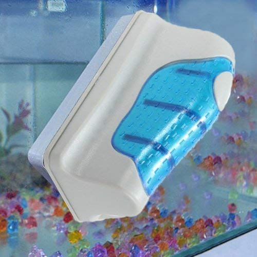 Magnetic Aquarium Fish Tank Glass Algae Glass Cleaner Scrubber Floating Clean Brush (XL / Blue)