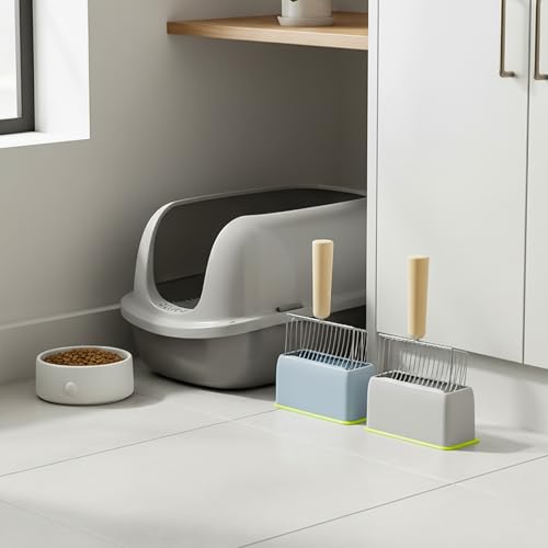 2 Pack Fast Sifting Cat Litter Scoop with Stand