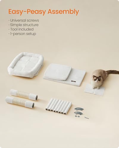 Cat Tree 33.1 (L (23.6"L x 15.7"W x 33.1"H) / Cream White)