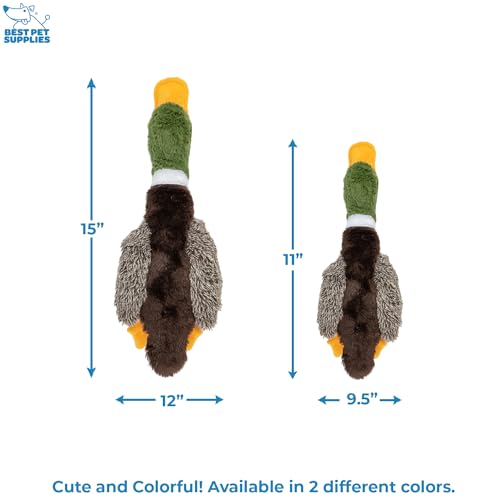 Interactive Squeaky Dog Chew Toy (Mallard Duck (Gray, Gray, Brown) / Small)