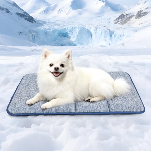 Dog Cooling Mat for Large Dogs (Wander Blue / 24"L x18"W x 0.8"H)