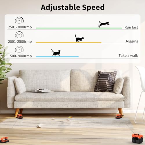 Interactive Cat Toy for Indoor Cats Chase (Bright Orange)