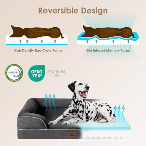 Orthopedic Dog Bed Medium Size Dog (Dark Grey / 30.0"l X 20.0"w X 6.5"th)