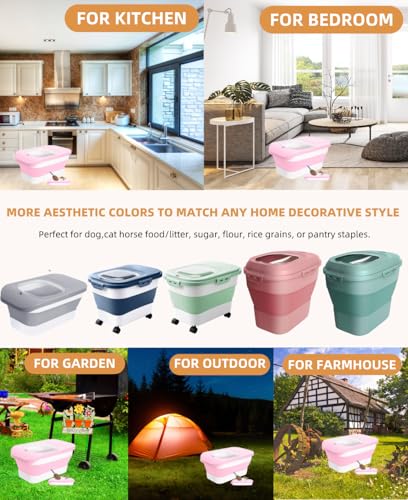 10 13 Lbs Airtight Dog Food Storage Container (Pink/10-13 Lbs)