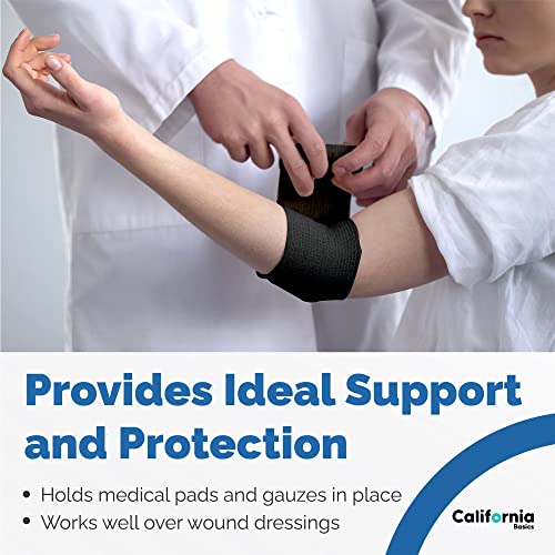 Self Adhesive Bandage Wrap (10 Count (Pack of 1) / Black)