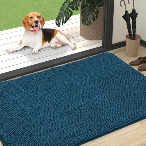 Dog Door Mat for Muddy Paws 47x32 (Atlantic Blue / 47" X 32")