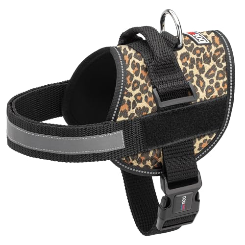 Dog Harness Reflective No (Leopard Brown / Girth 33" to 46")