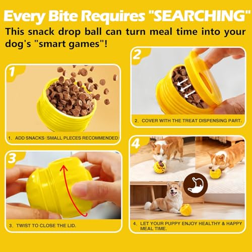 Frozen Treat Dispensing Dog Toy to Keep Them Busy (Yellow)