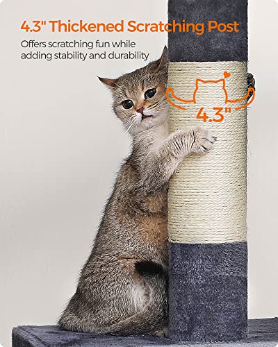 Cat Tree 40.6 (XL (26.8"L x 18.9"W x 40.6"H) / Smoky Gray)