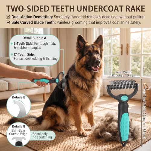 5 PCS Cat & Dog Grooming Kit Brush (Green 5pc)