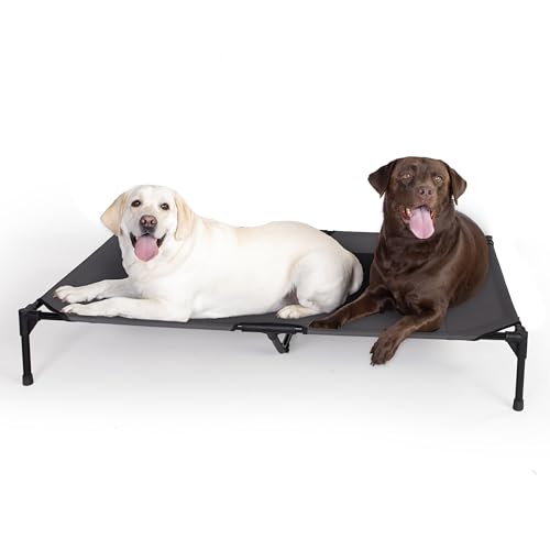K&H Outdoor Elevated Dog Bed (Charcoal/Black Mesh / Jumbo 56"L x 38"W)
