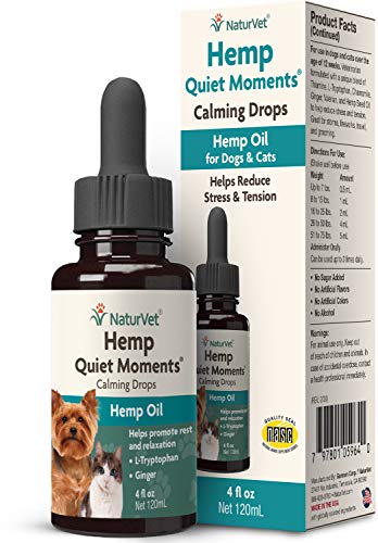 Hemp Quiet Moments Calming Drops for Dogs & Cats (4 Ounce)