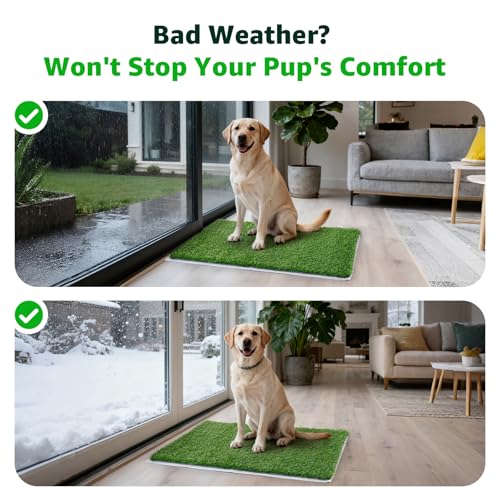 Replacement Artificial Grass Pee Pads for Dogs Potty Training to Pee & Poop (XXL-43.7"x27.5")