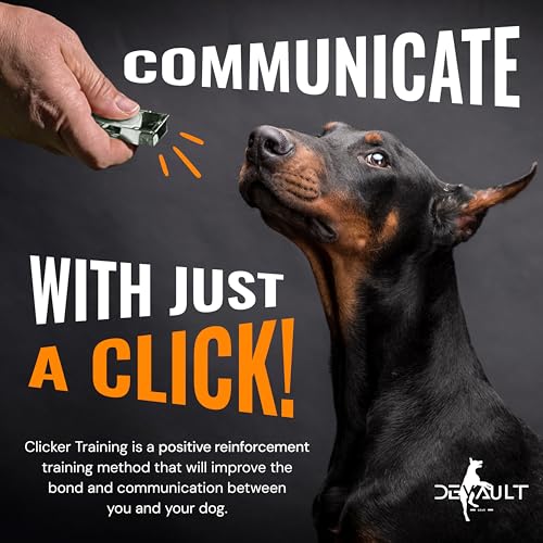 Metal Clickers for Dog Training (5 Pack / Black)