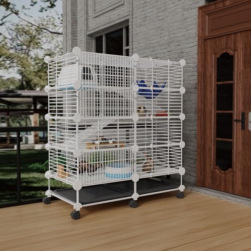4 Tier Guinea Pig Cages Indoor (28.7"L x 14.6"W x 34.2"H)
