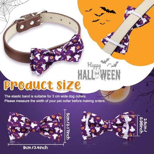 50 Pcs Halloween Dog Bow Ties Bulk (Halloween)
