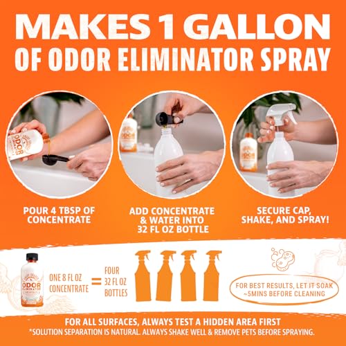 Pet Odor Eliminator Concentrate for Cat Urine and Smells (8 Fl Oz (Pack of 1))