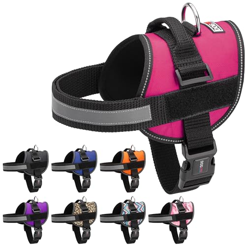 Dog Harness Reflective No (Pink / Girth 27" to 34")