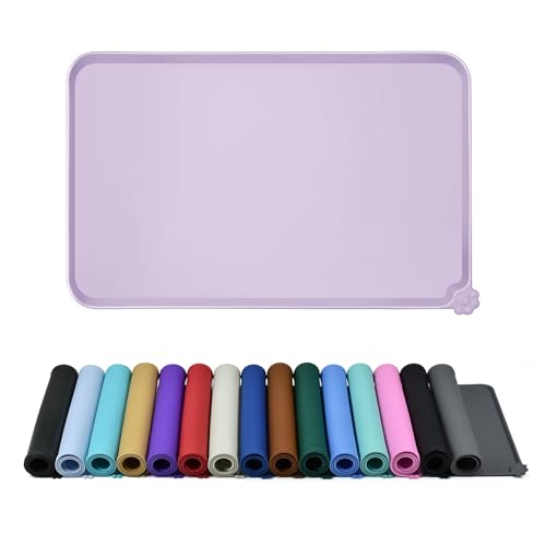Silicone Pet Feeding Mat (Lavender / 18.5" x 11.5")