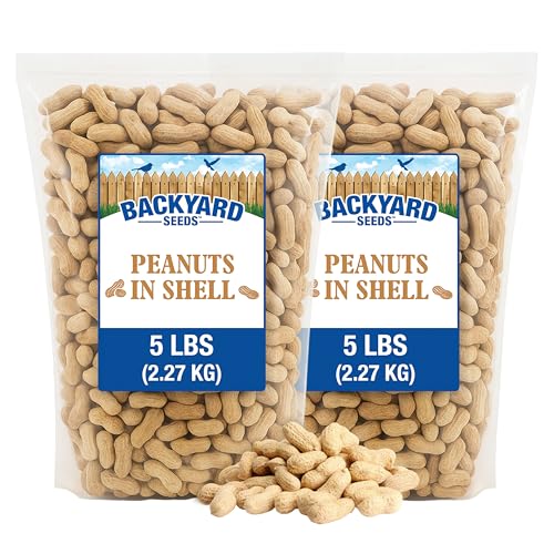 10LB in Shell Raw Peanuts for Wildlife & Squirrels (10 Pound (Pack of 1) / Raw In-Shell)