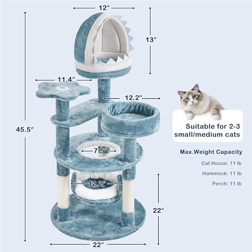 Cute Shark Cat Tree for Kittens