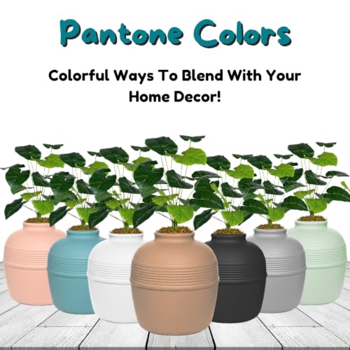 Original Hidden Litter Box Planter (Broad Leaf Philodendron / Essentials Kit / Terracotta Brown)