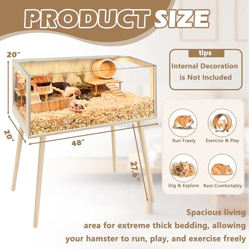 Hamster Cage with Legs (48.0"L x 20.0"W x 47.5"H)