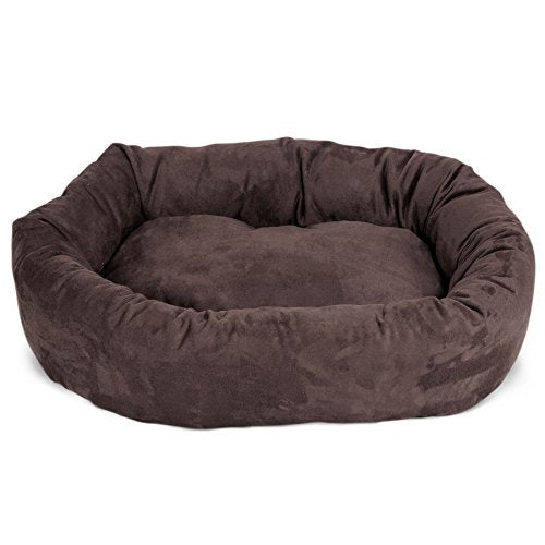 Suede Calming Dog Bed (Chocolate)