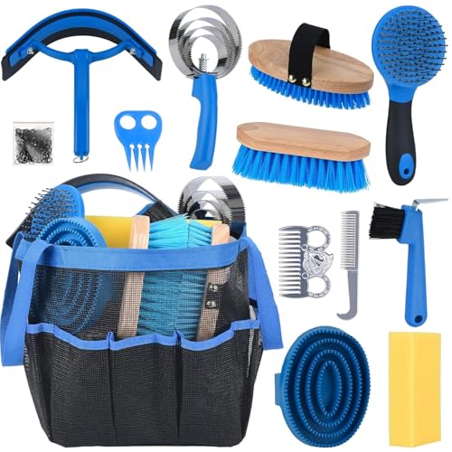 13 Piece Horse Grooming Kit (Blue)