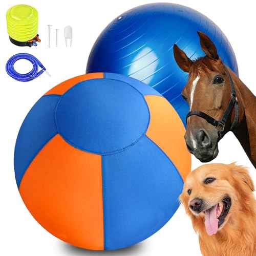 18" Herding Ball for Dogs Large Interactive Dog (blue+orange / Large)