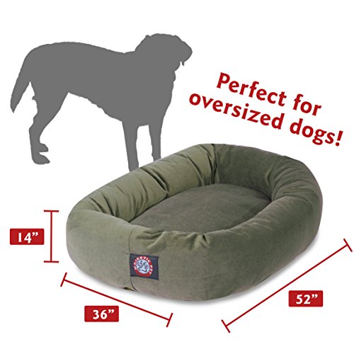 Suede Calming Dog Bed (Sage)