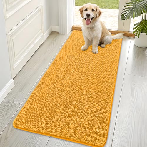 Dog Door Mat for Muddy Paws 70x35 (Golden Yellow / 70" X 35")