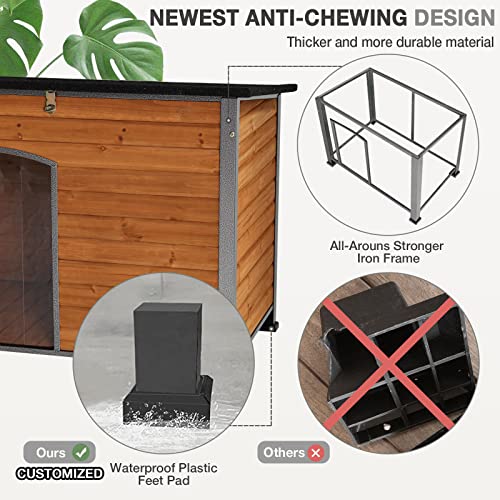 Dog House Outdoor Insulated Dog Kennel for Small Medium Large Dogs