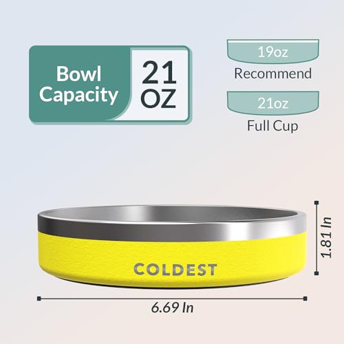 Coldest Dog Bowl (21 oz / Solar Yellow)
