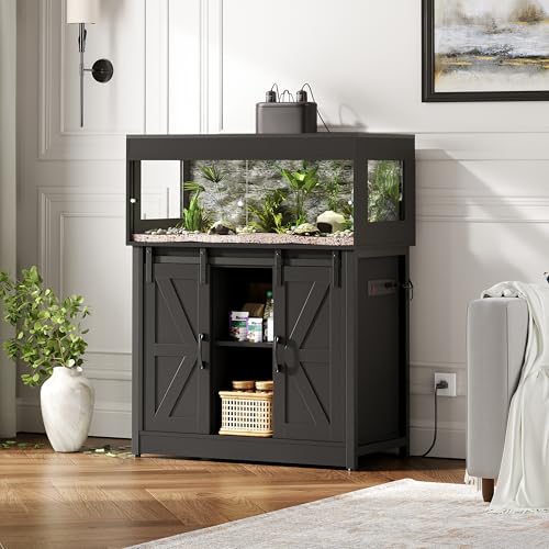 40 Gallon Reptile Terrariumn Tank with Stand (Black / 40 Gallon)