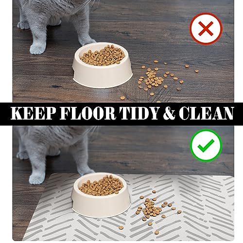 Dog Food Mats for Floors Absorbent (XL(24"×32") / 02-White)