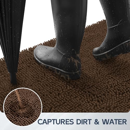 Dog Door Mat for Muddy Paws (60"x36" / Brown)