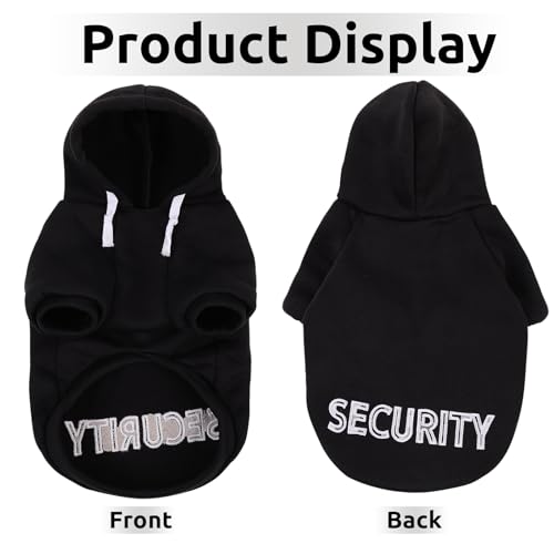 Dog Hoodie Flannel Pet Hooded Sweater with Hat Puppy Pullover Sweater Shirt (Small / Security)