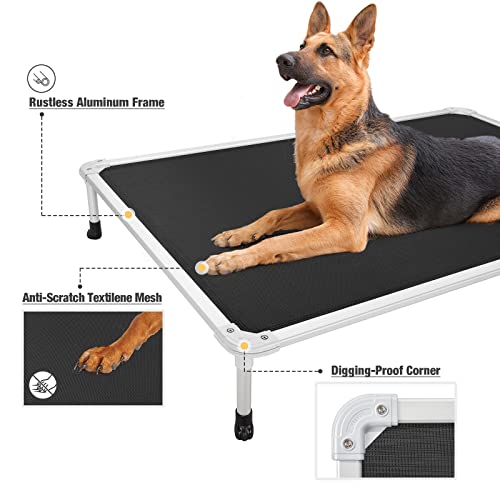 Chew Proof Elevated Dog Bed (Black / 59.0"L x 37.5"W x 9.0"Th)