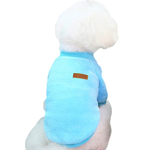 Pet Dog Clothes Dog Sweater Soft Thickening Warm Pup Dogs Shirt Winter Puppy Sweater for Dogs (Z01-Blue / XX-Small)