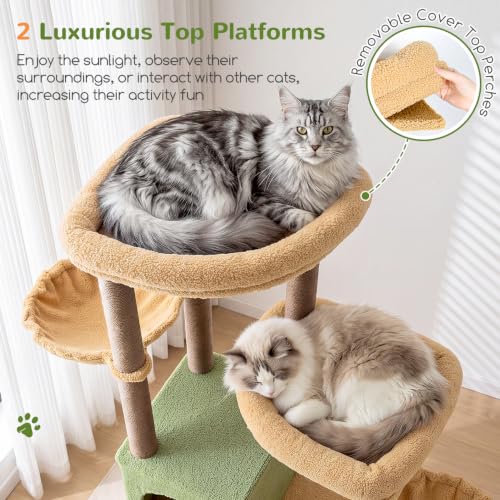 Cactus Cat Tree Tower for Indoor Cats Large Adult (Cactus / XXL)