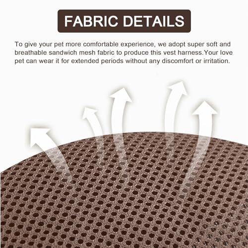 Cat Harness and Leash Set (Brown / M)