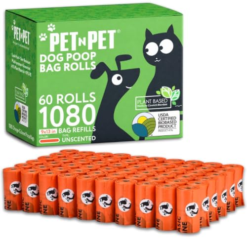 Poop Bags for Dogs (Orange - Unscented)