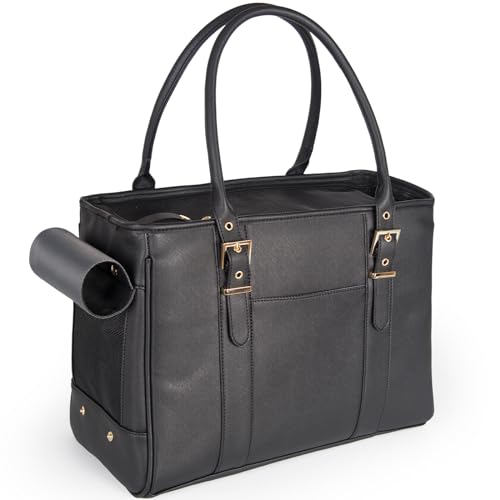 Fashion Pet Carrier Dog Purse Cat Bag Soft (Black)