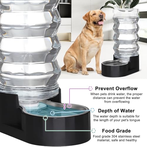9L Filtered Dog Water Dispenser (9L / Pure Black)