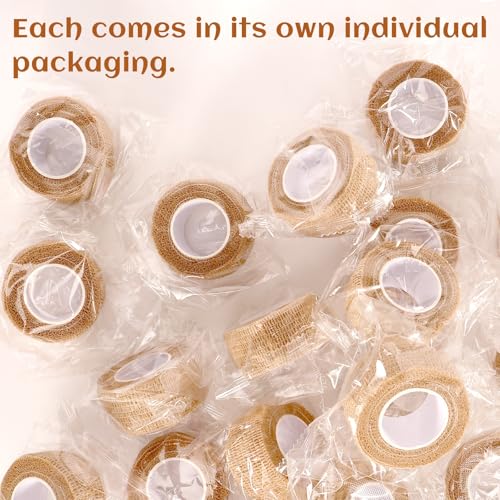 24 Rolls Elastic Self Adhesive Bandage Wrap 1 Inch (1 Inch-24 Count Brown)