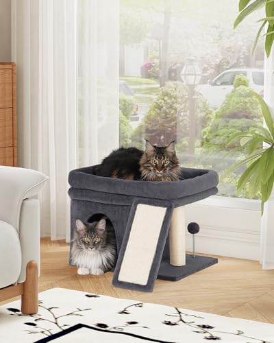 Cat Tree for Large Cats (L—14''Dark Grey)